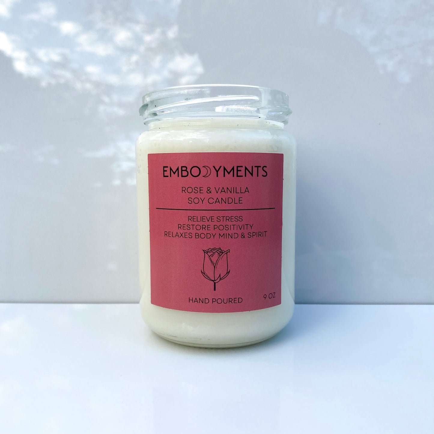 ROSE & VANILLA SOY CANDLE